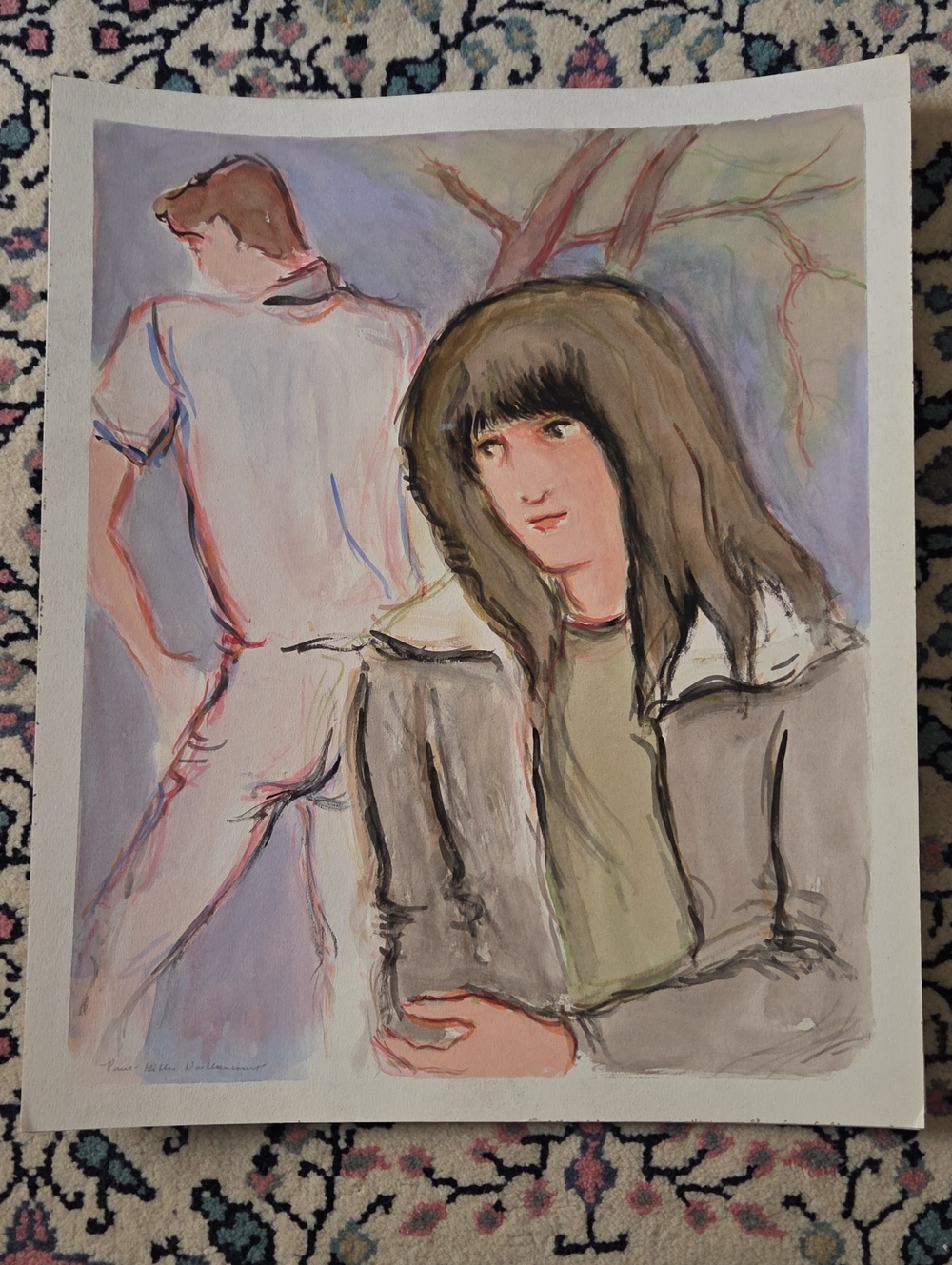 VTG Original Paul-Gilles Vaillancourt Painting - Quebec Mid-Century Art